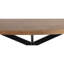 Table basse Harvest - Table ovale en bois de manguier rustique moderne de 51 po avec pieds en étoile, fabriquée à la main pour le salon ou le bureau-1714783857