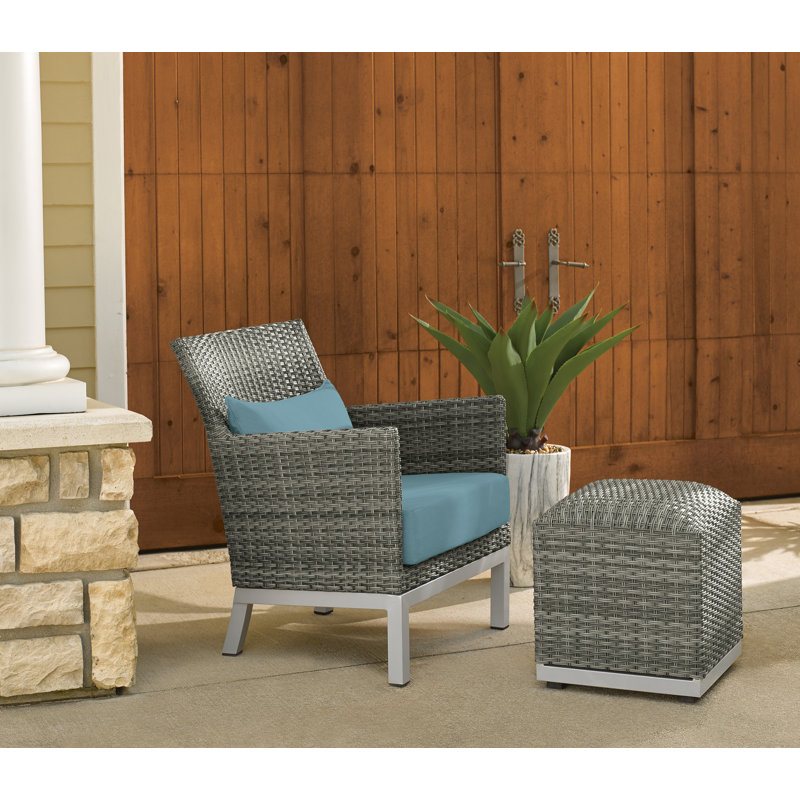 Argento Club Patio Chair with Cushions, Ice Blue