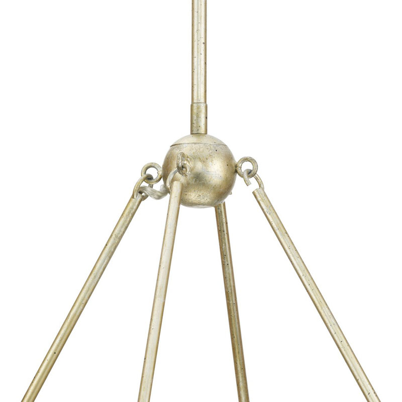 Laurel 8 - Light Dimmable Empire Chandelier, Gilded Silver