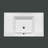 36'' W X 22'' D Solid Surface Bathroom Vanity Top Rectangular Vanity Basin Sink Countertop with Pre-drilled Faucet Hole in White