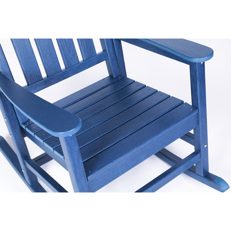 Fauteuil à bascule adulte tous temps - Bleu marine avec assise élargie et renforcée et soutien profilé supplémentaire