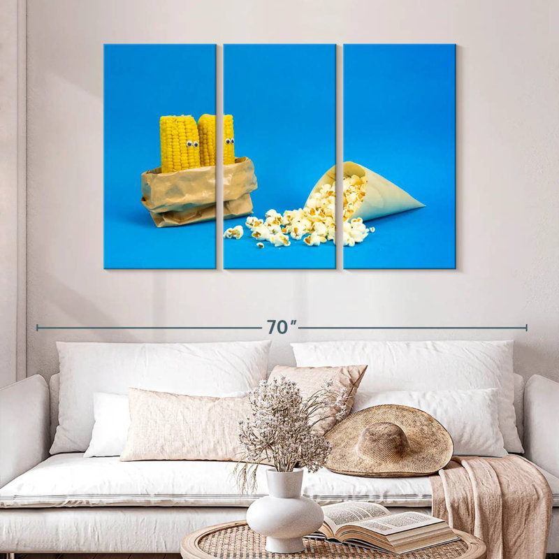 Corncobs And Popcorn, 32" H x 50" W
