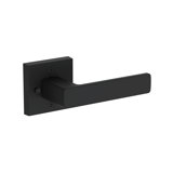 Sharpe Privacy Lever with Contemporary Square Rose in Matte Black