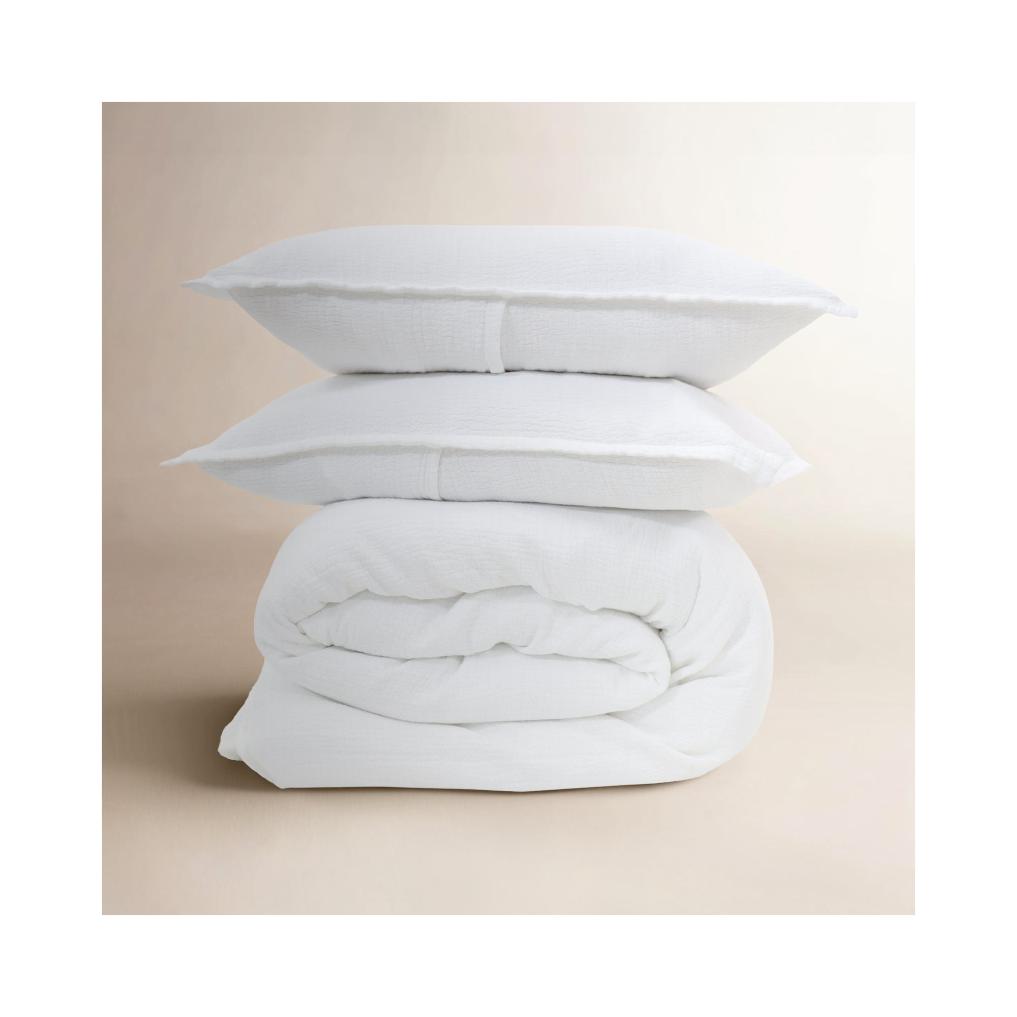 Waverly Cotton Duvet Cover Set, Twin Duvet Cover + 1 Standard Sham, White