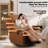 Top Grain Genuine Leather Recliner, Small Swivel Rocker Recliner Chair,manual Recliner Chair For Living Room, Bedroom, Home Theater,rv(set Of 2)-Brown-116180878