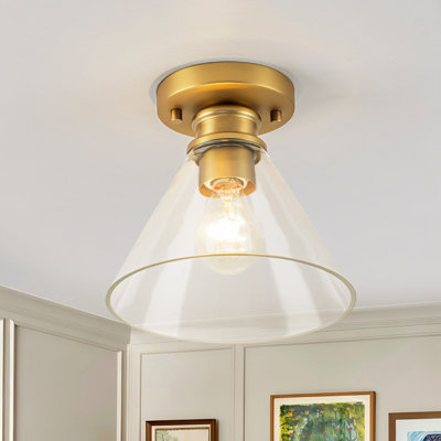 Plafonnier encastré en cône transparent 1 lumière Hearthmere Studio