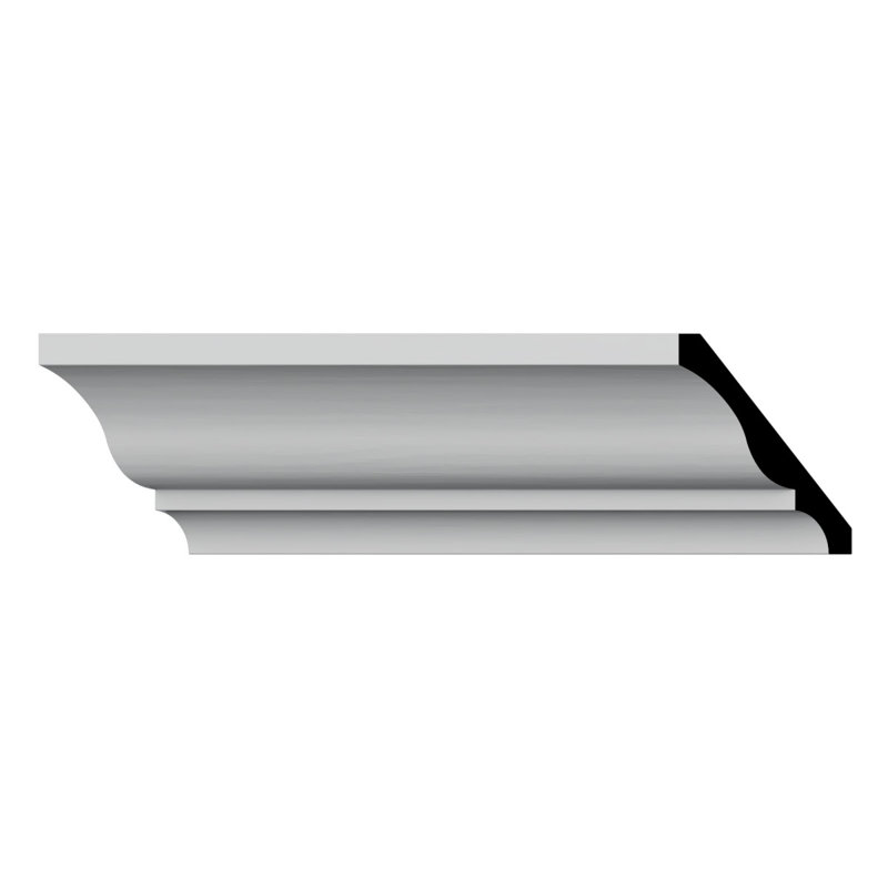 WM48 - Moulure couronnée Americraft, H 3 11/32 po x P 2 5/8 po x F 4 1/4 po x L 96 po, pin jointé apprêté