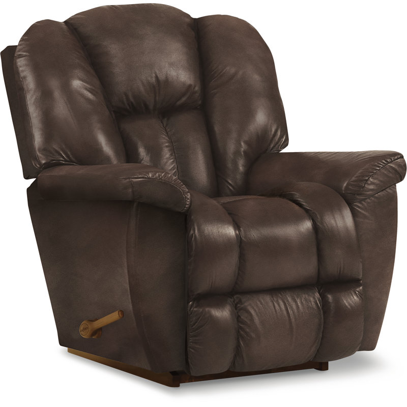 Maverick Leather Match Rocking Recliner, Brown, Manual