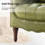 Fauteuil en cuir véritable capitonné Annja-121845630