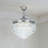 42" Modern Crystal Ceiling Fan With Led Light & Remote, 3 Colors Changing, 3 Speeds, Timer