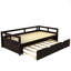 Lit de jour extensible avec couchette, lit de jour en bois avec couchette-675906556