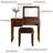 Small Space Vintage Solid Wood Flip-Top Vanity Table-1647353863