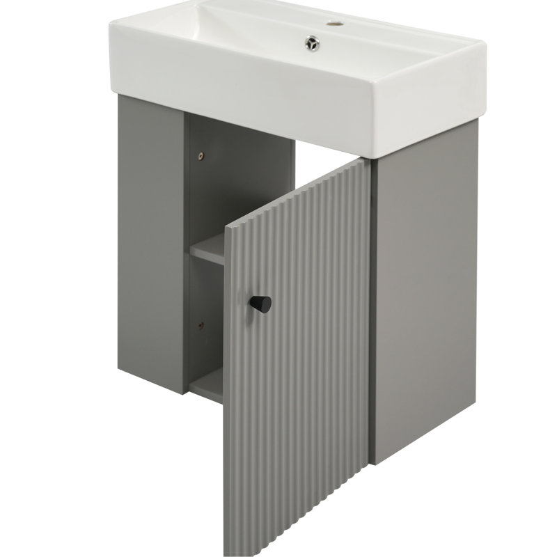 Meuble-lavabo flottant 21,6 po Modern, Grey
