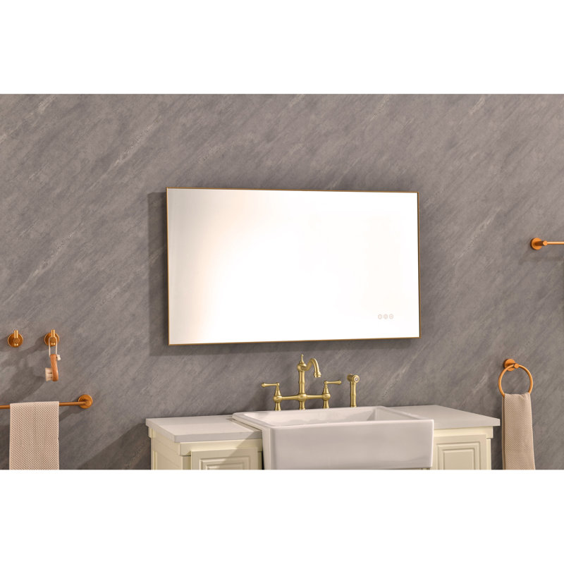 Miroir de salle de bain à DEL avec miroir rétro-éclairé, 42 po x 24 po