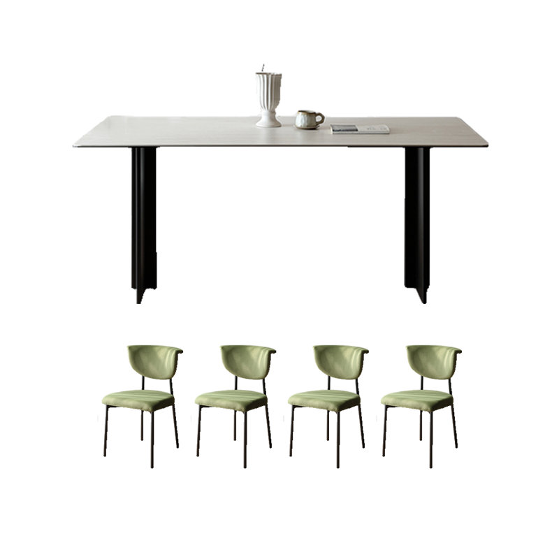 Table de salle à manger de style français rétro, 5, H 29,52 po x L 55,11 po x l 31,49 po