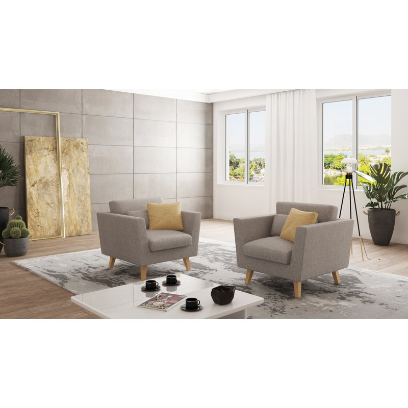  Scandinavian Armchair, Dark Beige