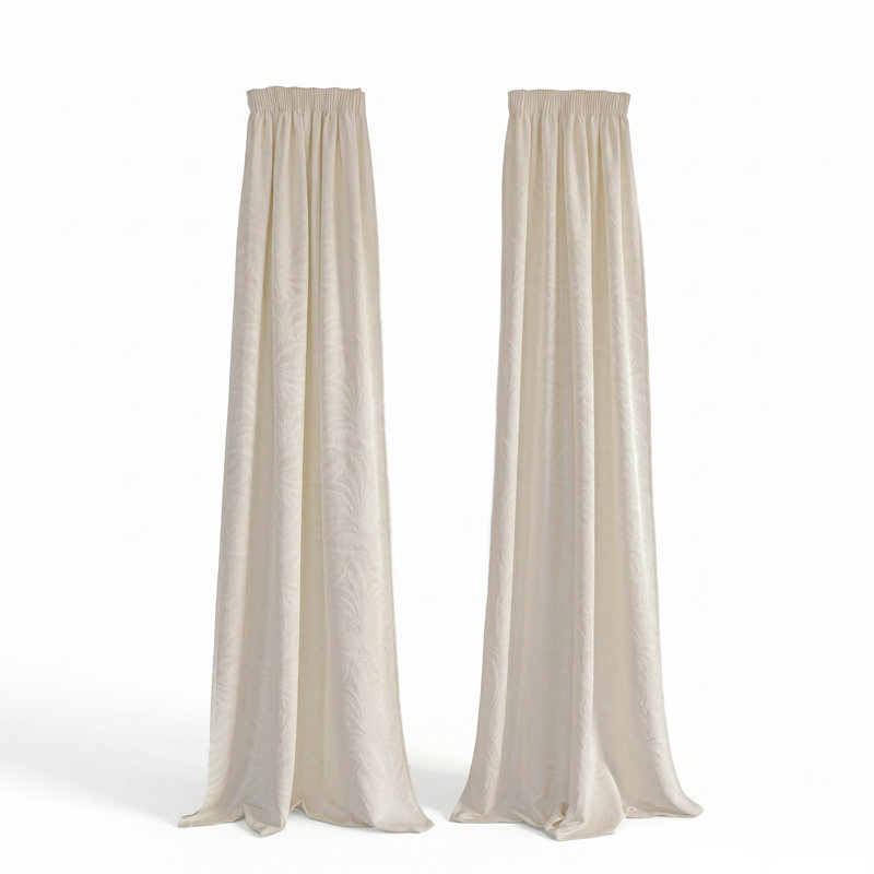 Faux Linen Semi Sheer Curtain, 140 cm Width x 160 cm Drop