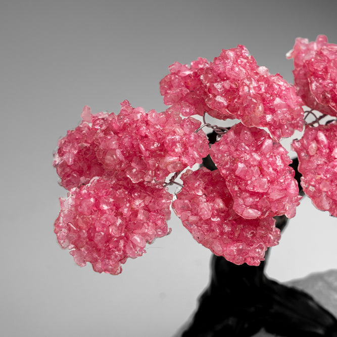 Custom - Genuine Rose Quartz Clustered Gemstone Tree On Rose Quartz Matrix (Unconditional Love Tree)