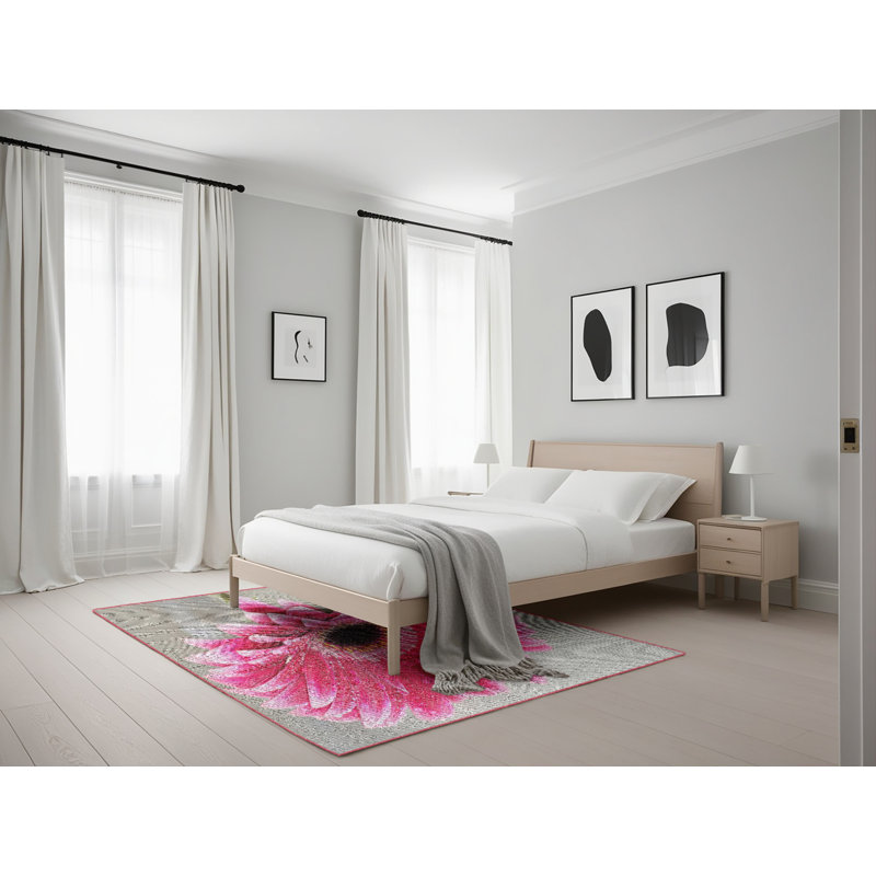 Tapis rose Selen, Rectangle 5 pi x 7 pi