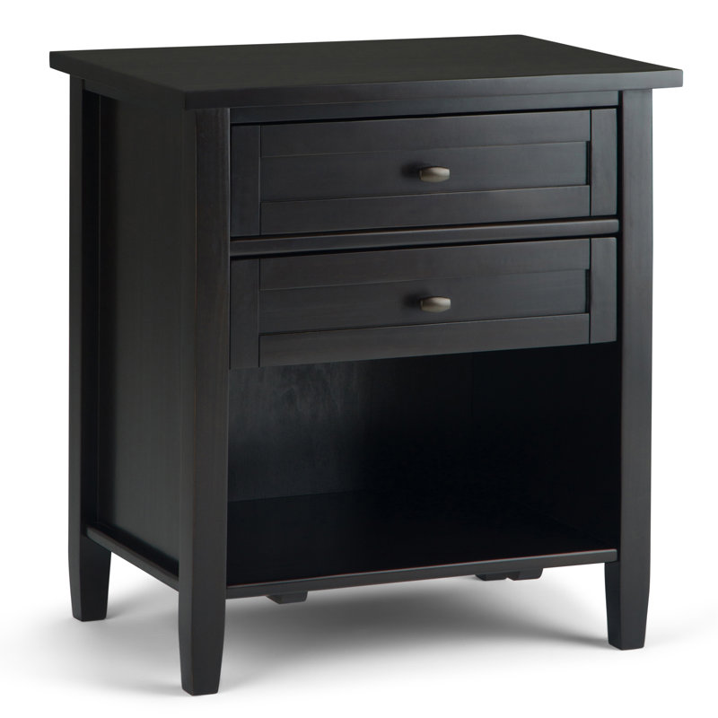 Warm Shaker - Bedside Table - Hickory Brown, Dark Brown