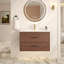 Meuble-lavabo mural moderne avec lavabo en céramique