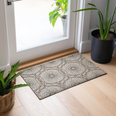 Tapis intérieur / extérieur en polyester tissé à la machine Kawon