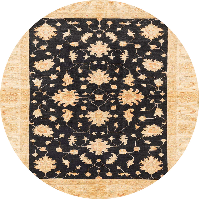 Tapis abstrait moderne 3386, Rond 7 pi