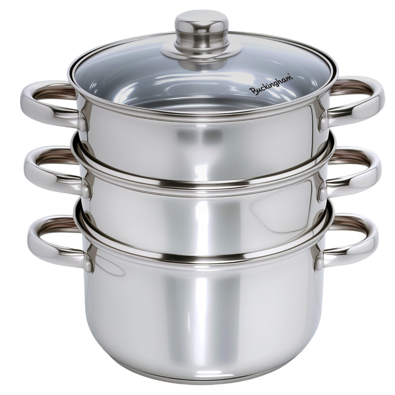 Buckingham Stainless Steel 3 Tier Steamer Set 20 cm