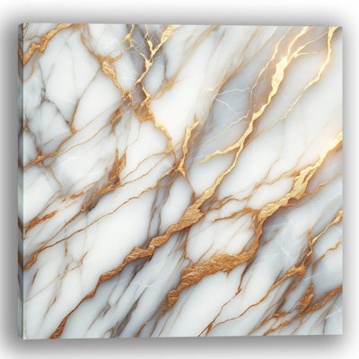 Radiant Veins Marble Elegance - impression sur toile tendue