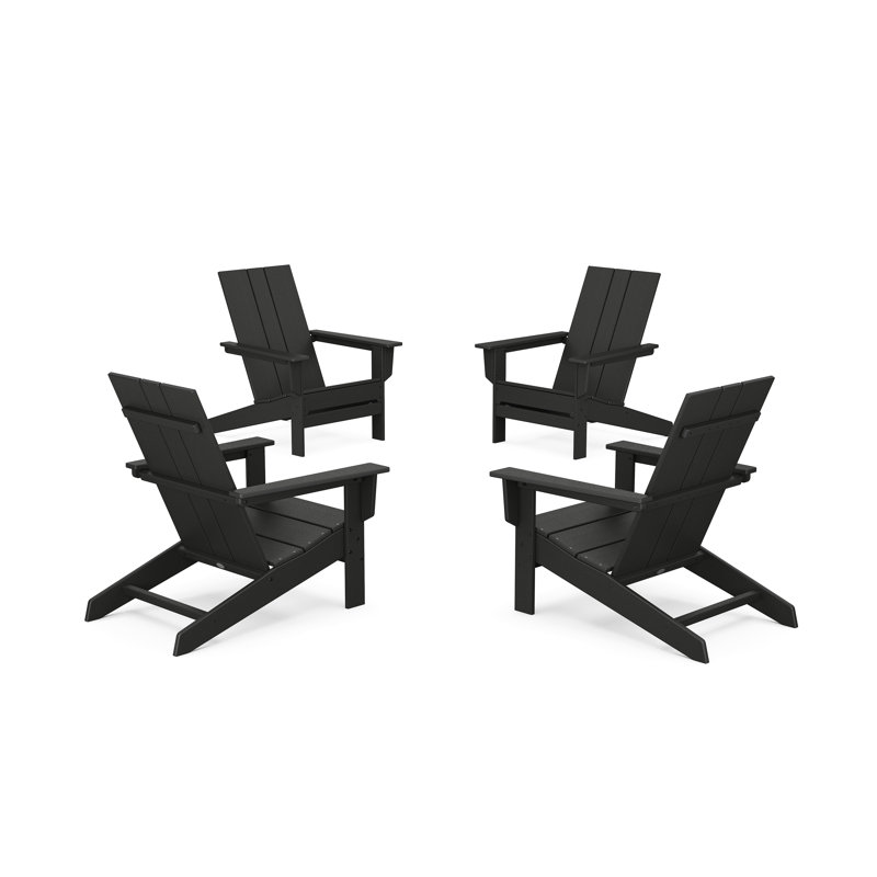 POLYWOOD by AllModern Plastic Adirondack Chairs, Black