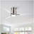 52" Brushed Nickel Lowe Profile Ceiling Fan with Light