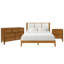 Tête de lit rembourrée en bois massif bouclé Knighten, ensemble de chambre à coucher 3 pièces-200897672-200897678-200897679