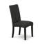 Chaises Driscol Parson - Ensemble de 2 chaises de salle à manger rembourrées en tissu de couleur noire, noir-902965140-902965136