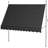 Outdoor manual retractable awning with support pole bracket-596388071