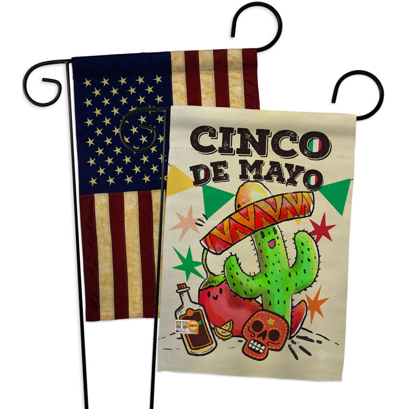Drapeau de jardin 19 x 13 po El Cinco De Mayo