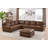 Leather Match Large Seating Modular Sectional-1673363801