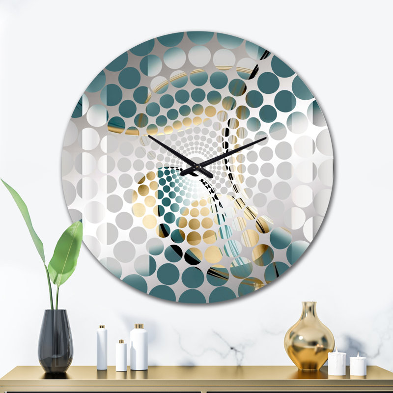 Mahdee - Horloge murale géométrique abstraite, Très grand