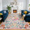 Tapis lavable, tapis doux pour le salon, antidérapant, tapis ultra-fin à poils courts pour l'entrée, la cuisine, la chambre à coucher