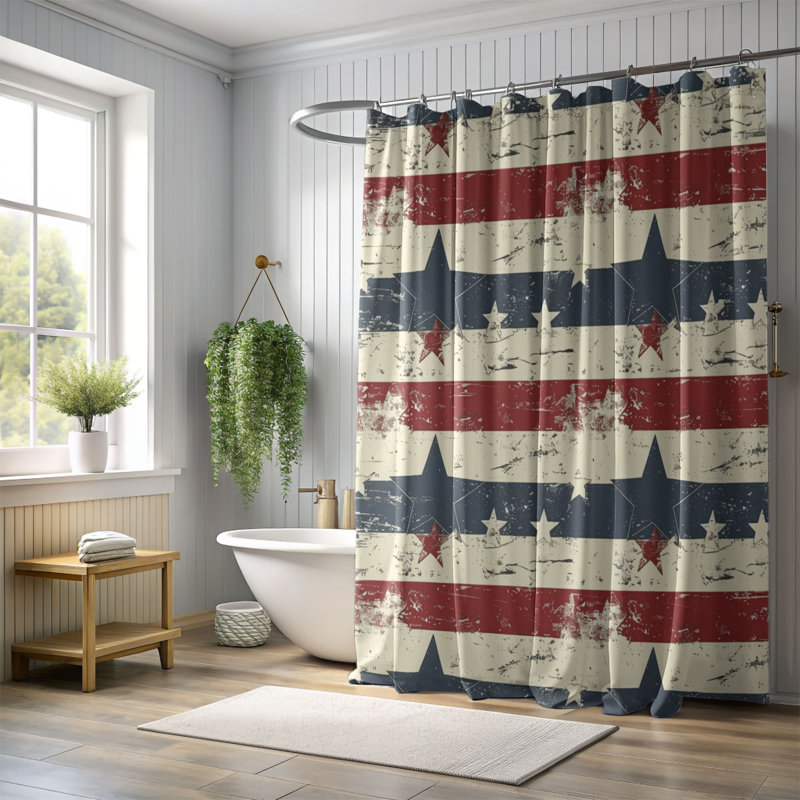 Rideau de douche Patriot Honor - Premium, H 74 po x l 71 po