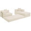 Canapé modulaire de 108 po avec méridienne en forme de L, méridienne désossée à assise profonde, canapés à compression en éponge sans assemblage requis, canapé-lit pliant moderne avec dossier amovible-1304594032