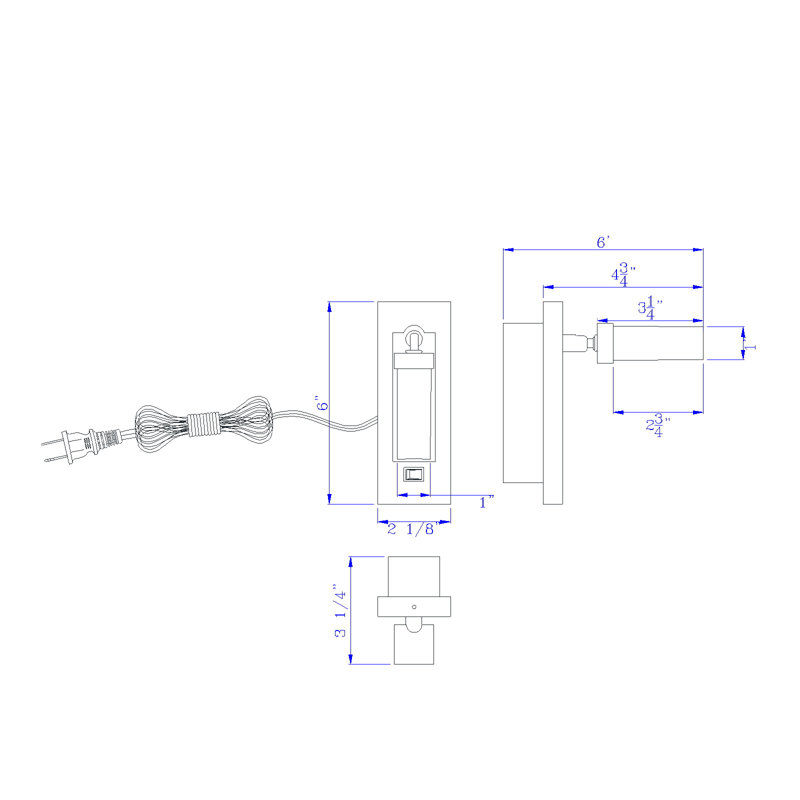 Plug-in Armed Sconce