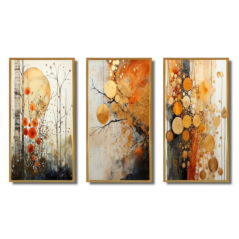 «Rustic Reflections», 3 pièces, H 28 po x l 36 po, Encadrement doré
