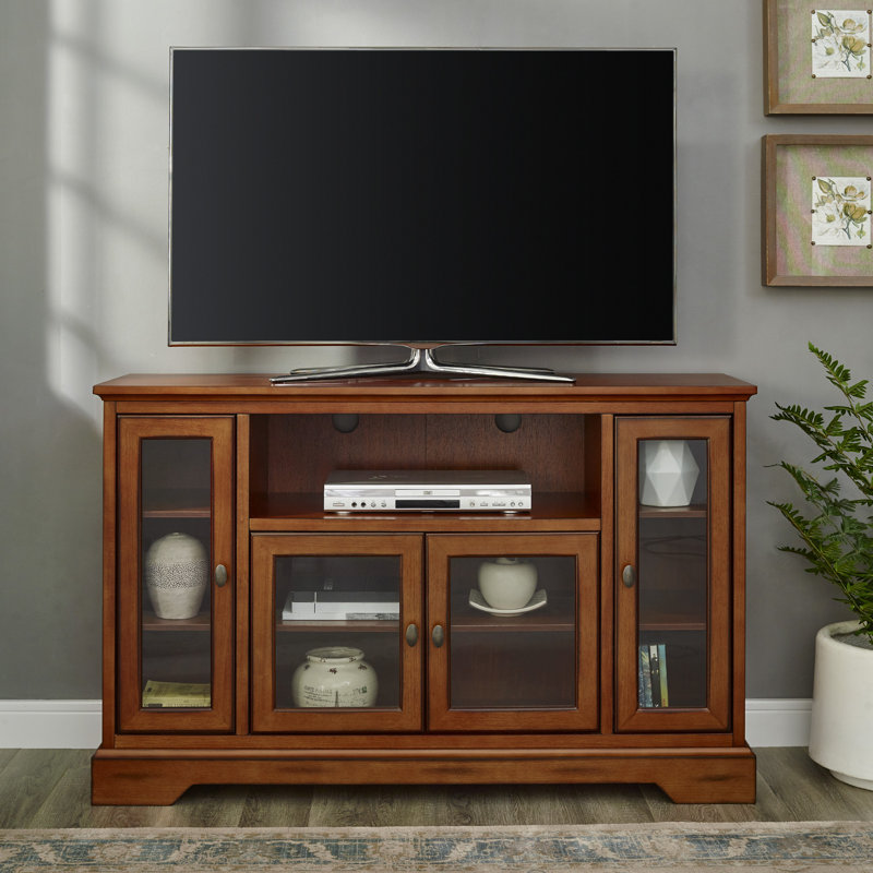 Broddi 52" 4-Door TV Stand for TVs up to 58", Brown
