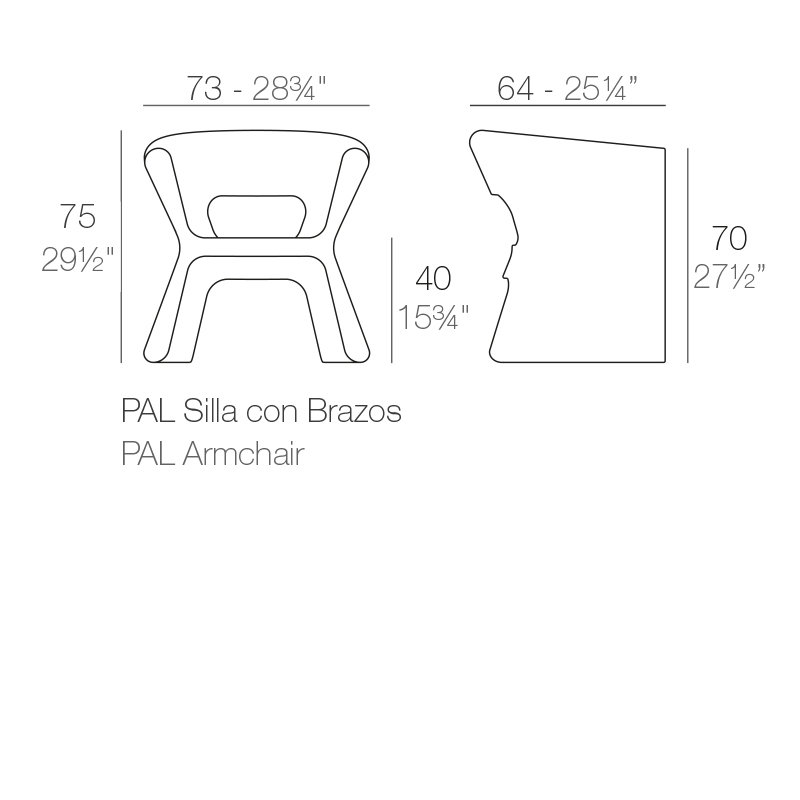 Chaise de patio Pal, Taupe