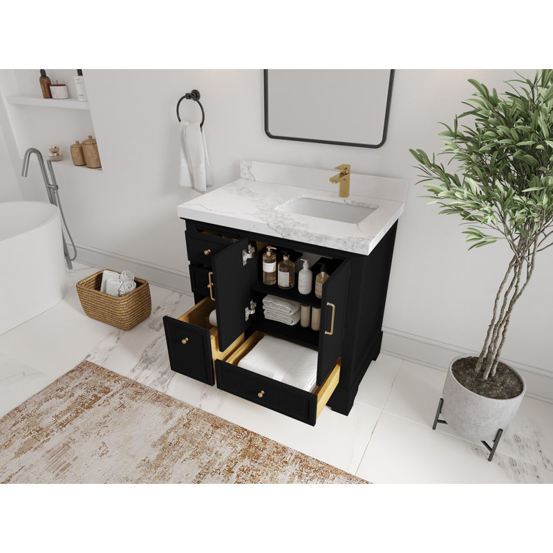 Alys 36'' Single Bathroom Vanity with Quartz Top