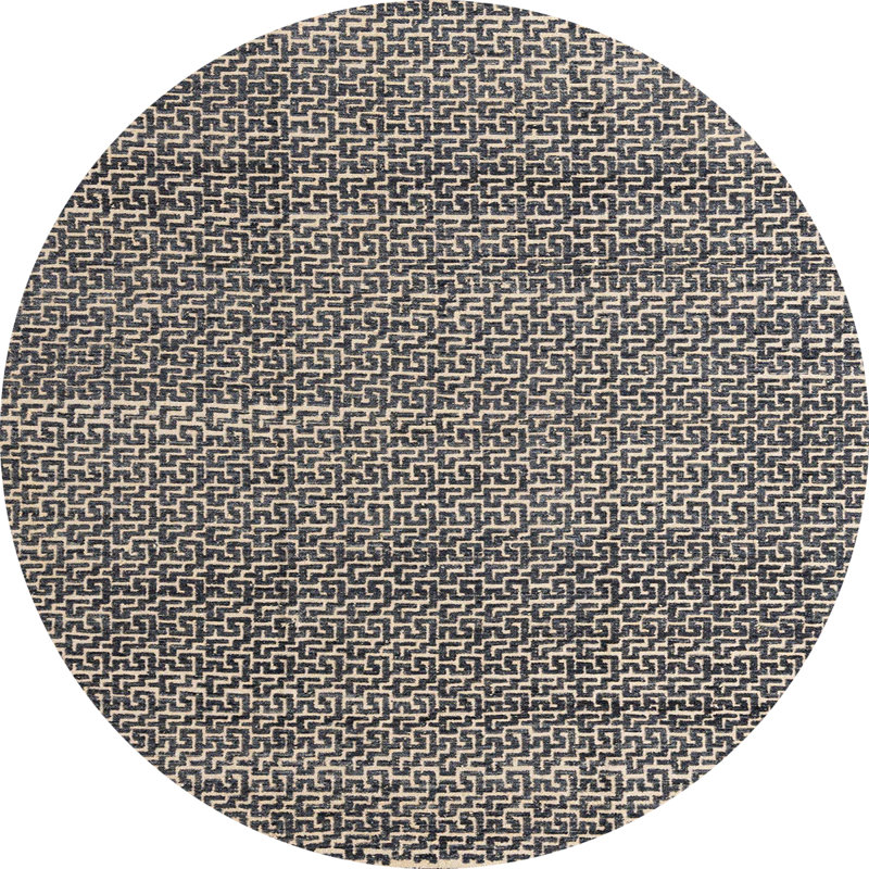 Tapis abstrait moderne 4747, Rond 8 pi