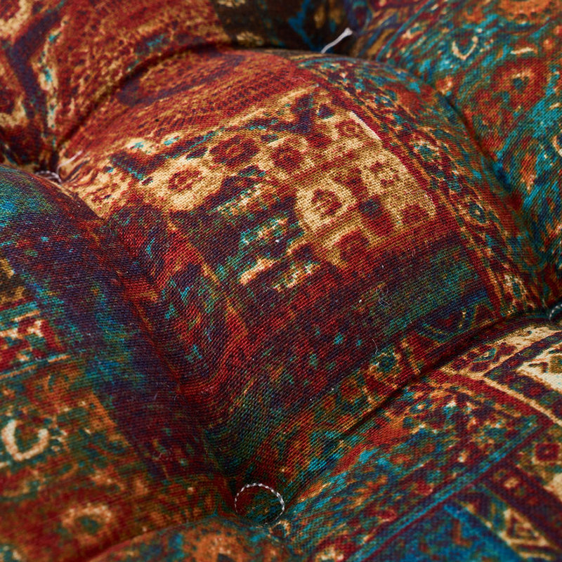 Square Tatami Seat Cushion, Blue Bohemian