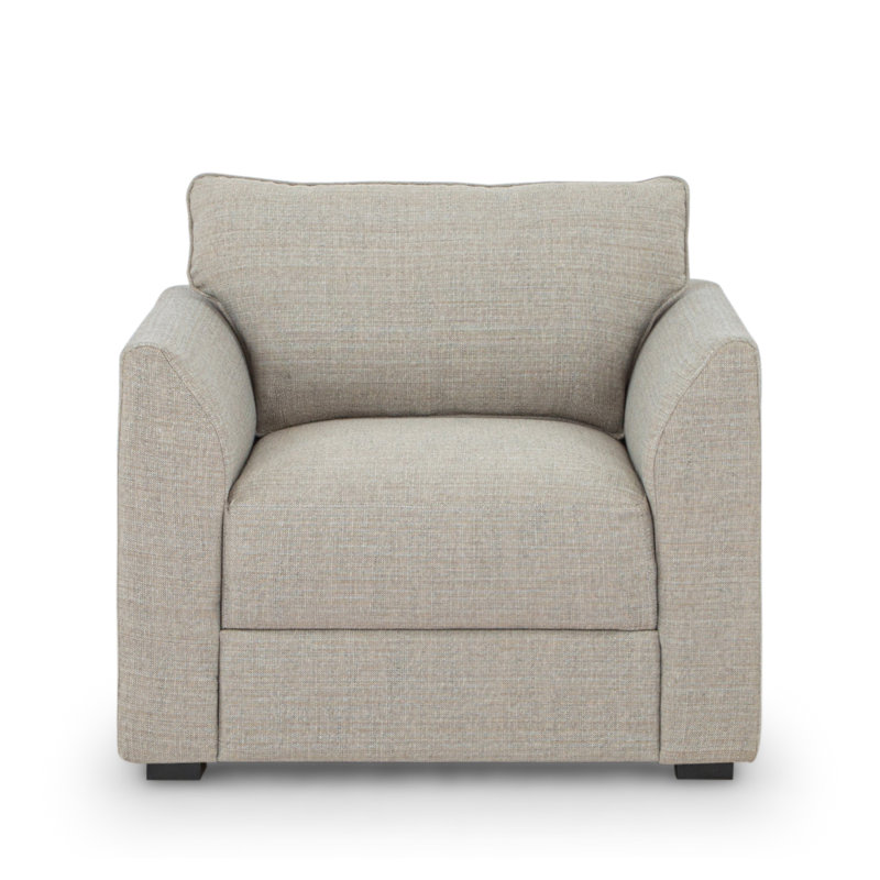Brumfield Model 15 1-Seater, Venga Mole, Flax Performance Basketweave Polyester