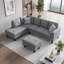 Canapé modulaire rembourré réversible avec repose-pieds-551813611-551813652