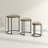Nesting Tables Set of 3, Stackable Round Coffee Tables, Rustic Brown